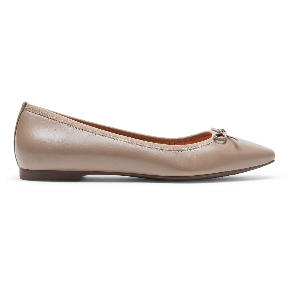Sapatos Bailarinas Rockport Total Motion Laylani Senhora - Cinzentas Escuro ( 042-AETQDZ )